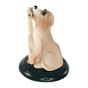 Byers Choice 1995 The Carolers Singing Butchers Dog Yellow Labrador Dog Figurine